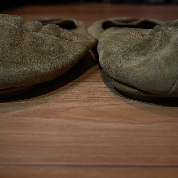Tory Burch Minnie Travel Ballet Flats – Dark Tiramisu Cognac Suede – Size 9 - Picture 5 of 8